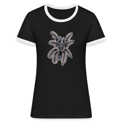 Frauen Kontrast-T-Shirt Tliltocatl albopilosus - Schwarz/Weiß