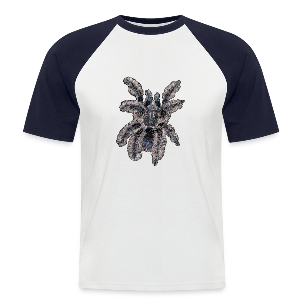 Männer Baseball-T-Shirt Tliltocatl albopilosus - Weiß/Navy
