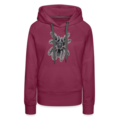 Frauen Hoodie Tliltocatl albopilosus - Bordeaux