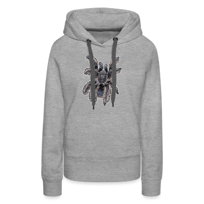 Frauen Hoodie Tliltocatl albopilosus - Grau meliert