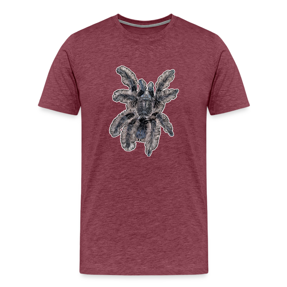 Männer Basic T-Shirt Tliltocatl albopilosus - Bordeauxrot meliert