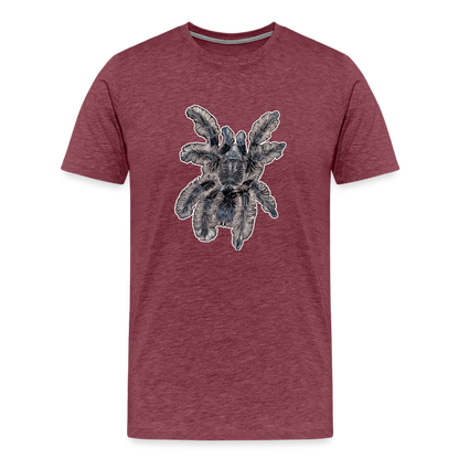 Männer Basic T-Shirt Tliltocatl albopilosus - Bordeauxrot meliert