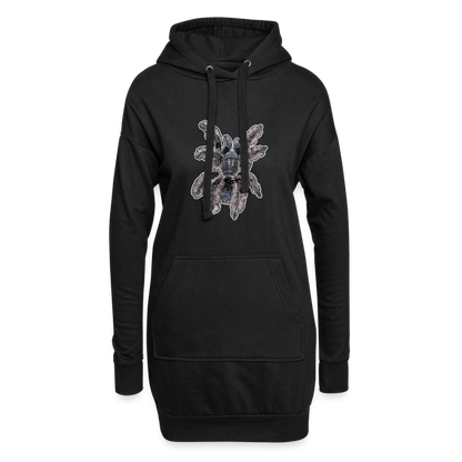 Hoodie-Kleid Tliltocatl albopilosus - Schwarz