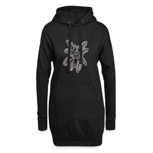 Hoodie-Kleid Tliltocatl albopilosus - Schwarz