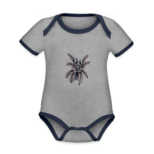 Baby Kontrastbody kurz Tliltocatl albopilosus - Grau meliert/Navy