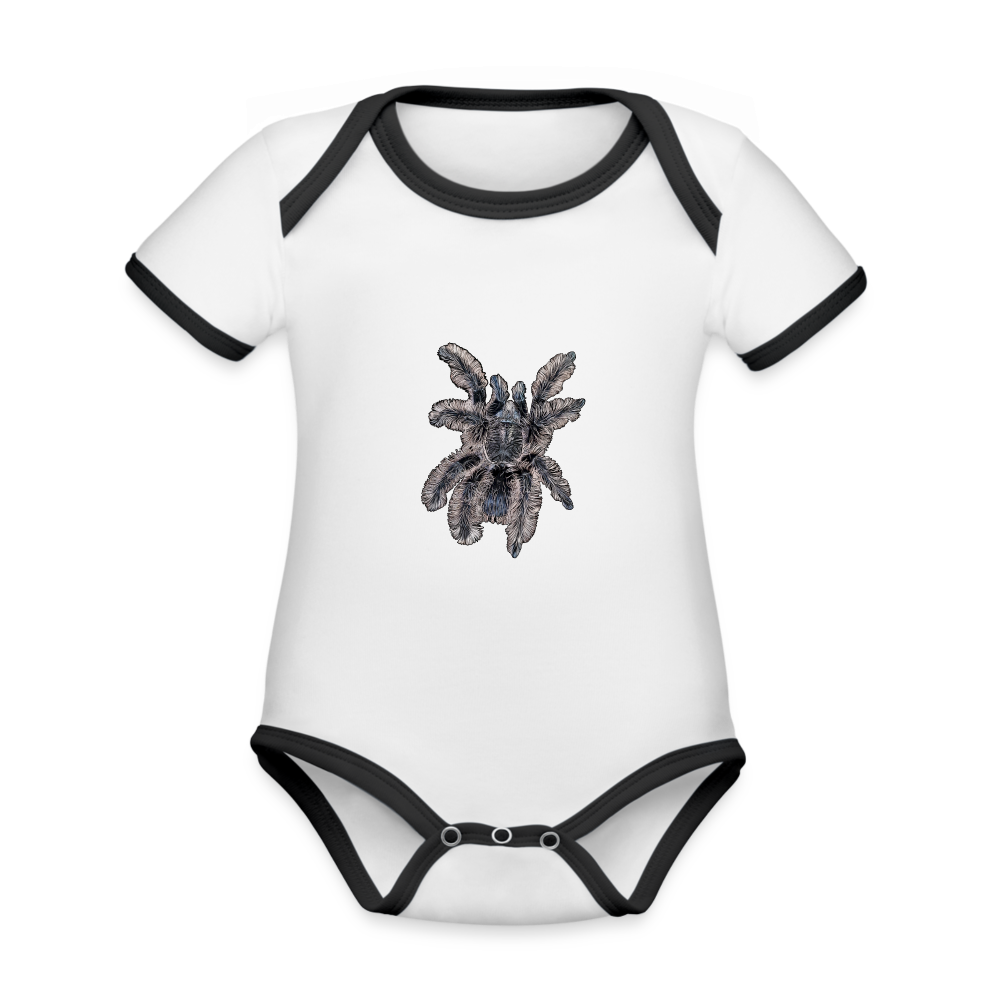 Baby Kontrastbody kurz Tliltocatl albopilosus - Weiß/Schwarz