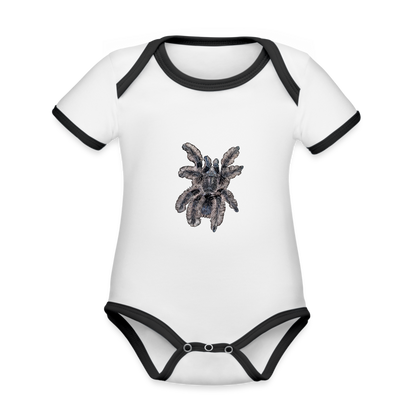 Baby Kontrastbody kurz Tliltocatl albopilosus - Weiß/Schwarz