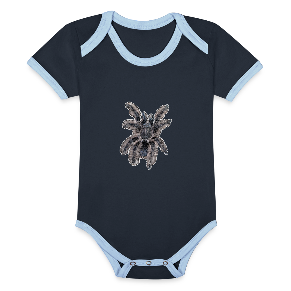 Baby Kontrastbody kurz Tliltocatl albopilosus - Navy/Himmelblau