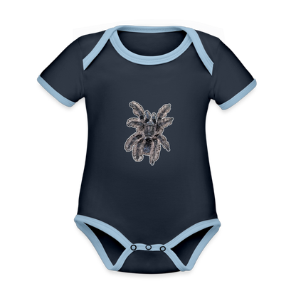 Baby Kontrastbody kurz Tliltocatl albopilosus - Navy/Himmelblau
