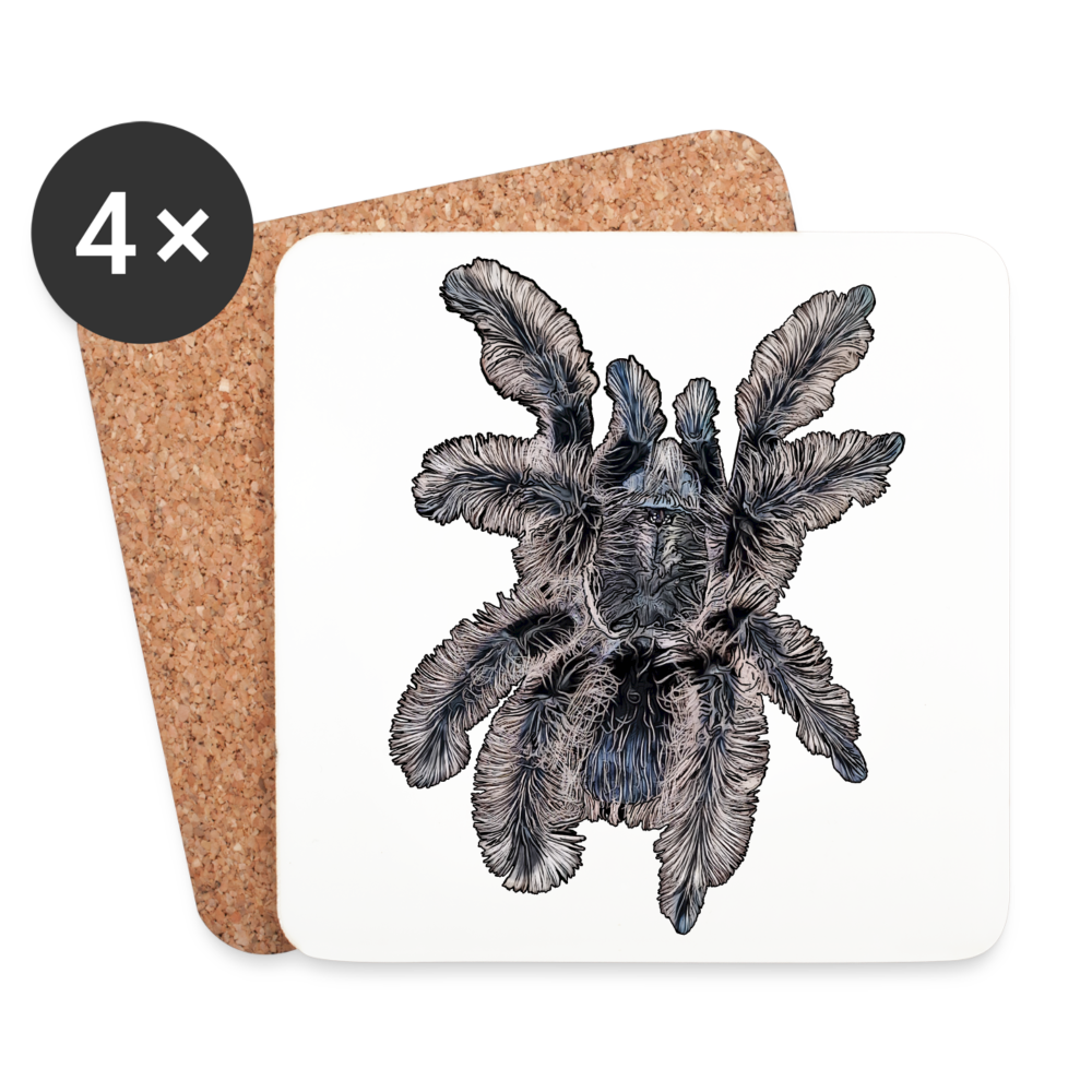 Untersetzer 4er Set Tliltocatl albopilosus - weiß