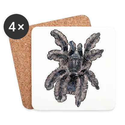 Untersetzer 4er Set Tliltocatl albopilosus - weiß