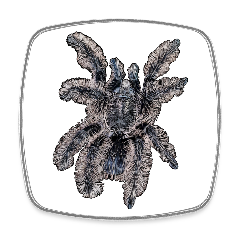 Kühlschrankmagnet eckig Tliltocatl albopilosus - weiß