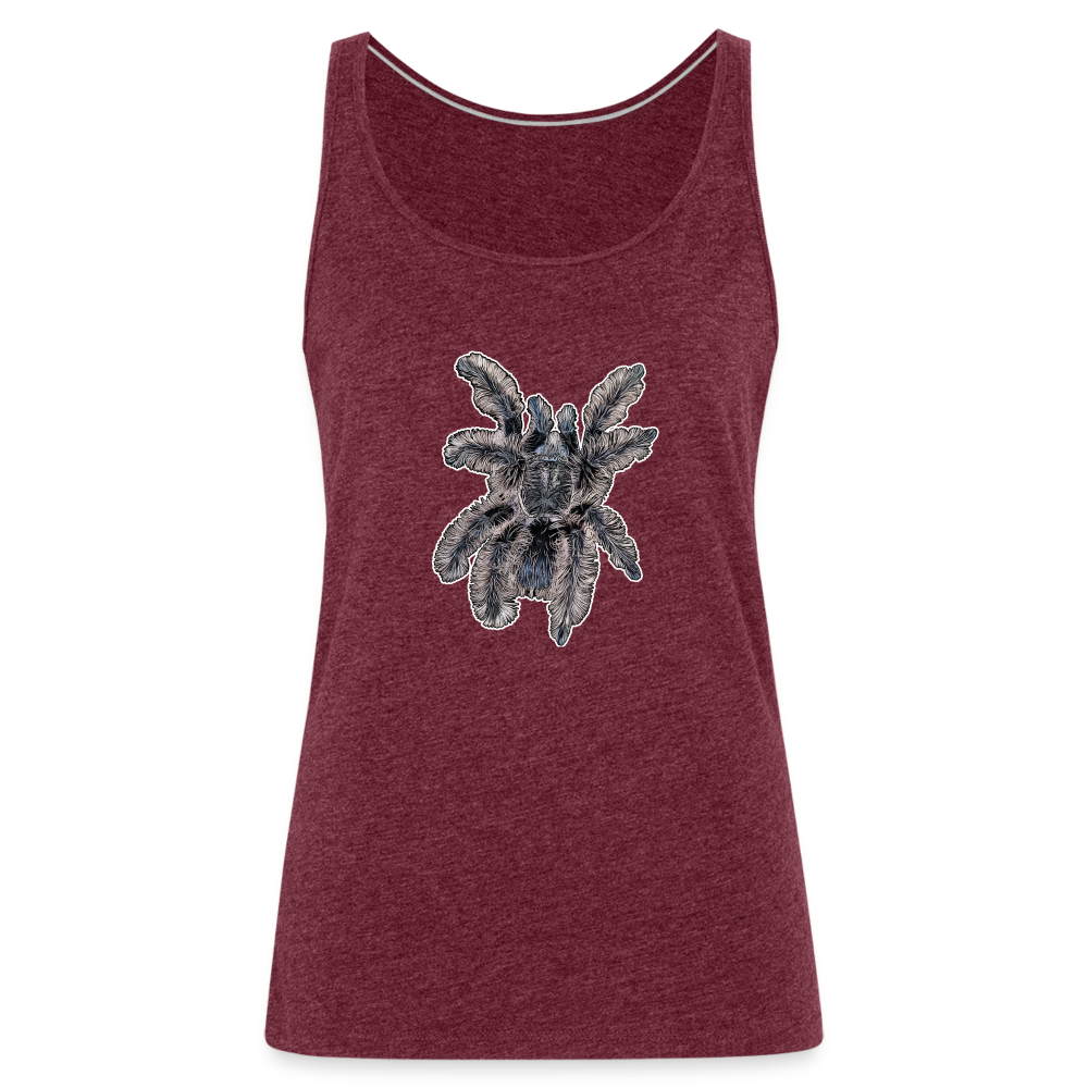 Frauen Tank Top Tliltocatl albopilosus - Bordeauxrot meliert