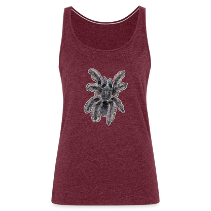 Frauen Tank Top Tliltocatl albopilosus - Bordeauxrot meliert