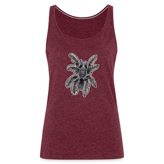 Frauen Tank Top Tliltocatl albopilosus - Bordeauxrot meliert