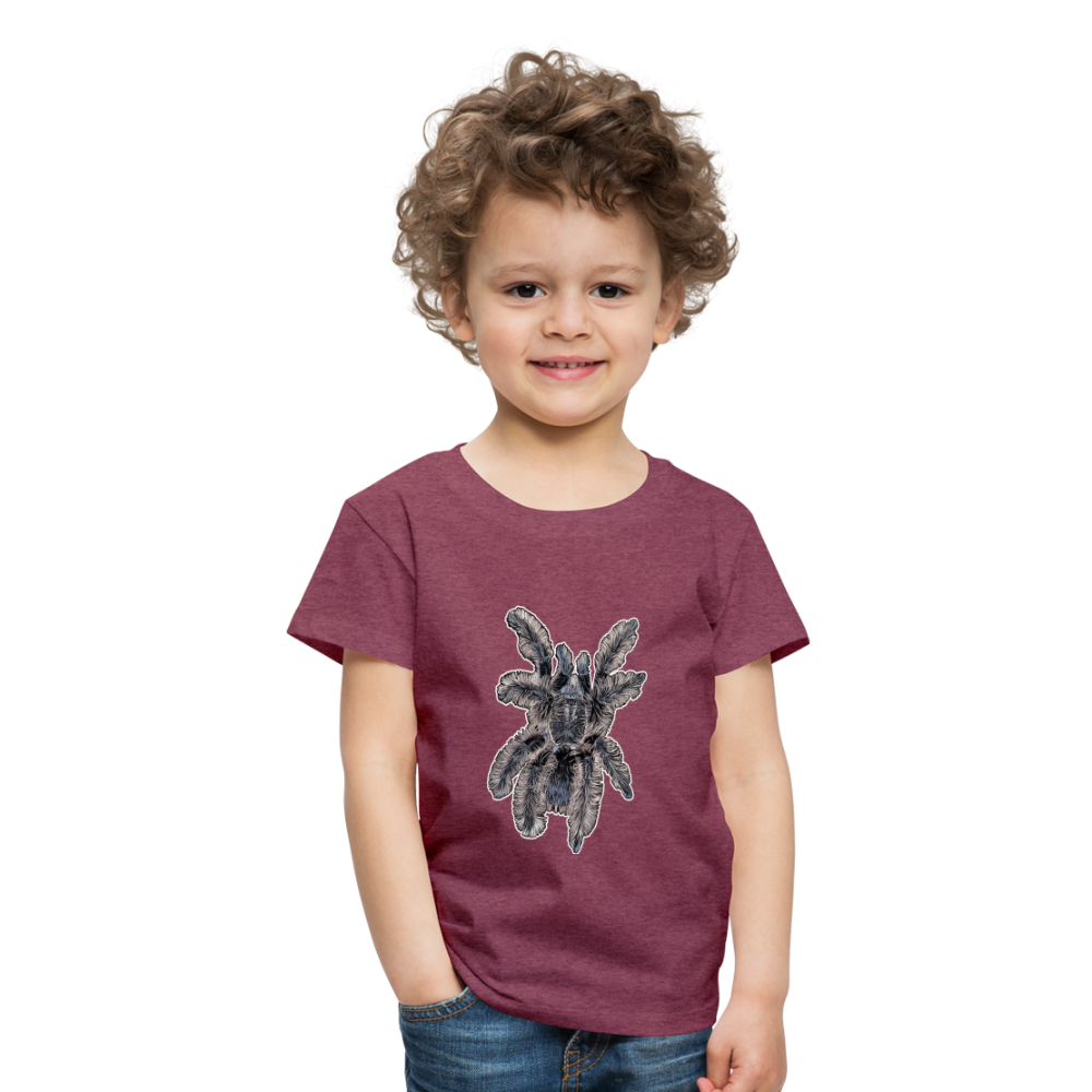 Kinder Basic T-Shirt Tliltocatl albopilosus - Bordeauxrot meliert