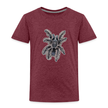 Kinder Basic T-Shirt Tliltocatl albopilosus - Bordeauxrot meliert