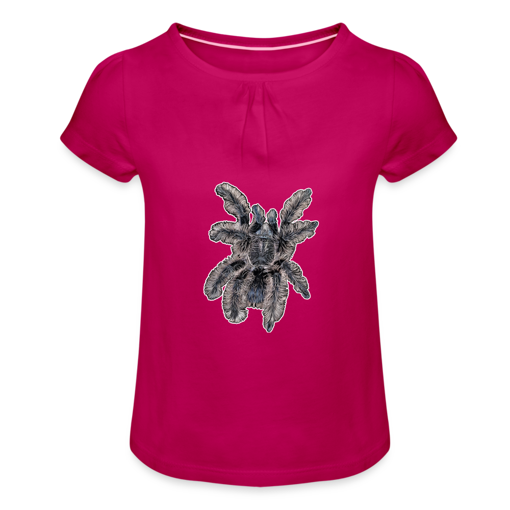 Mädchen-T-Shirt mit Raffungen Tliltocatl albopilosus - Fuchsia