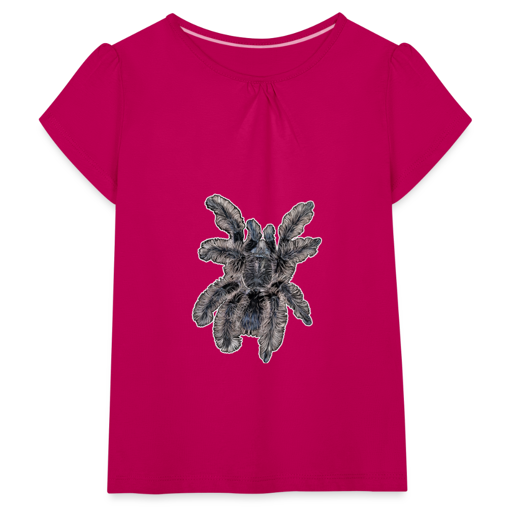 Mädchen-T-Shirt mit Raffungen Tliltocatl albopilosus - Fuchsia