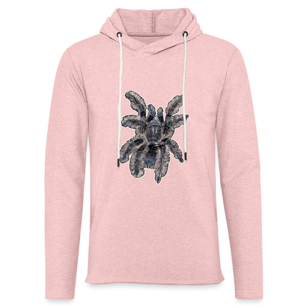 Unisex Kapuzensweatshirt Tliltocatl albopilosus - Rosa-Creme meliert
