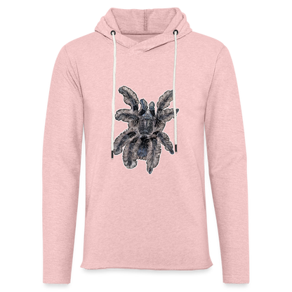 Unisex Kapuzensweatshirt Tliltocatl albopilosus - Rosa-Creme meliert