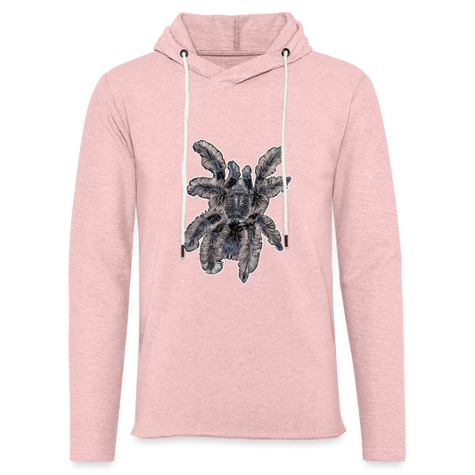 Unisex Kapuzensweatshirt Tliltocatl albopilosus - Rosa-Creme meliert