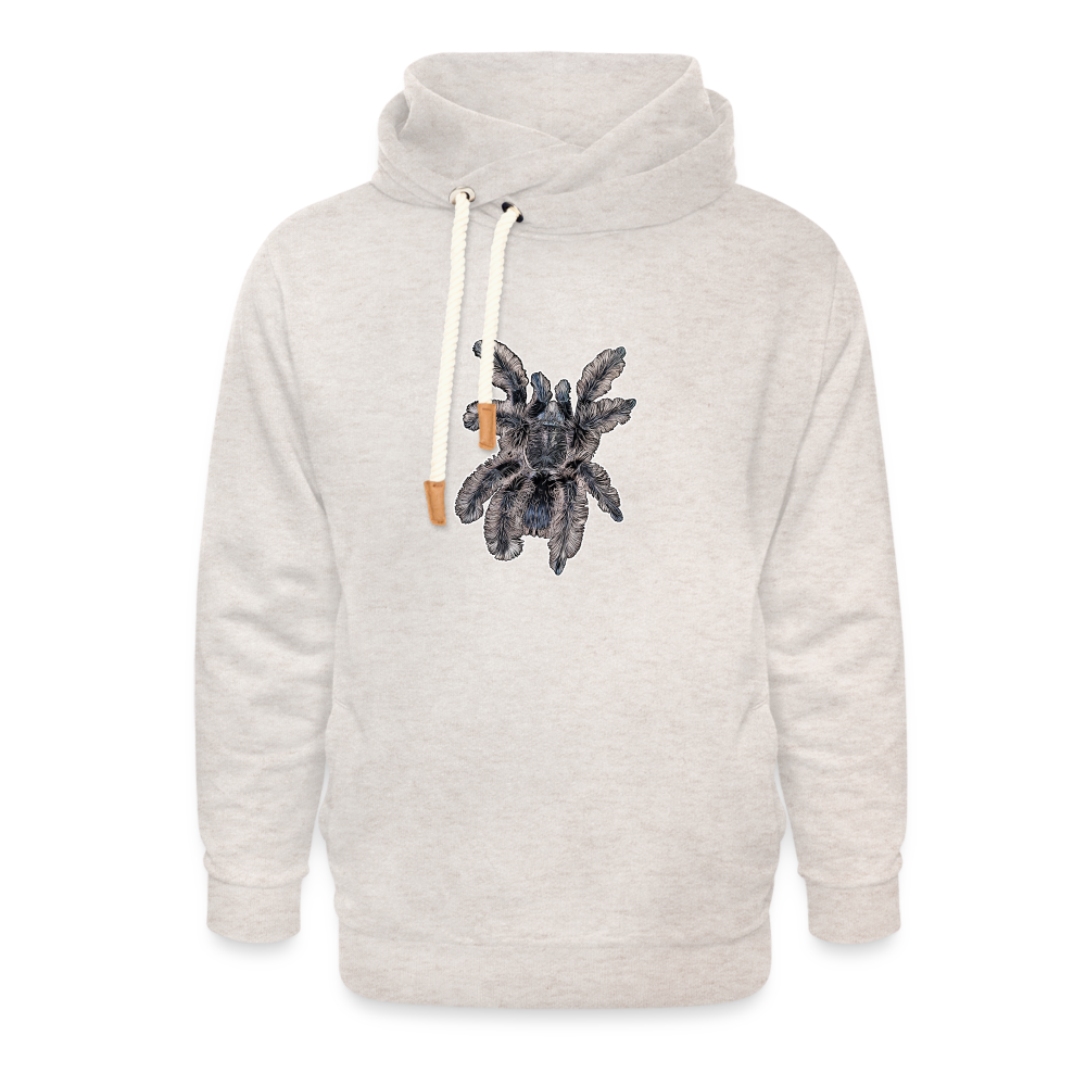 Unisex Schalkragen Hoodie Tliltocatl albopilosus - Beige meliert