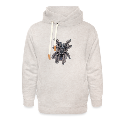 Unisex Schalkragen Hoodie Tliltocatl albopilosus - Beige meliert