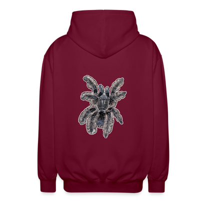 Unisex Zip-Hoodie Tliltocatl albopilosus - Bordeaux
