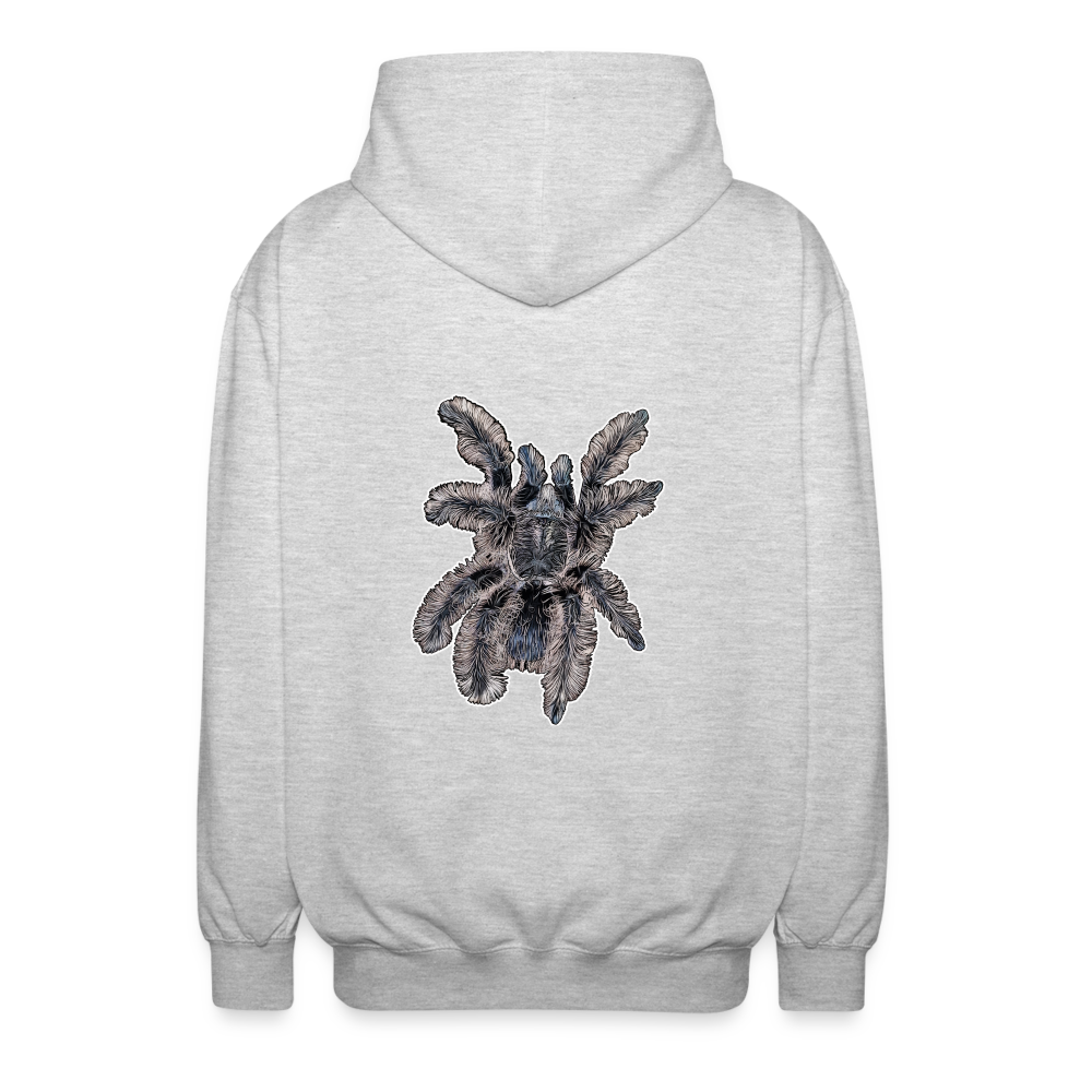 Unisex Zip-Hoodie Tliltocatl albopilosus - Hellgrau meliert