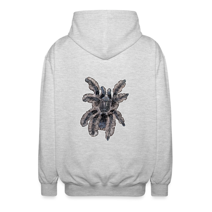Unisex Zip-Hoodie Tliltocatl albopilosus - Hellgrau meliert