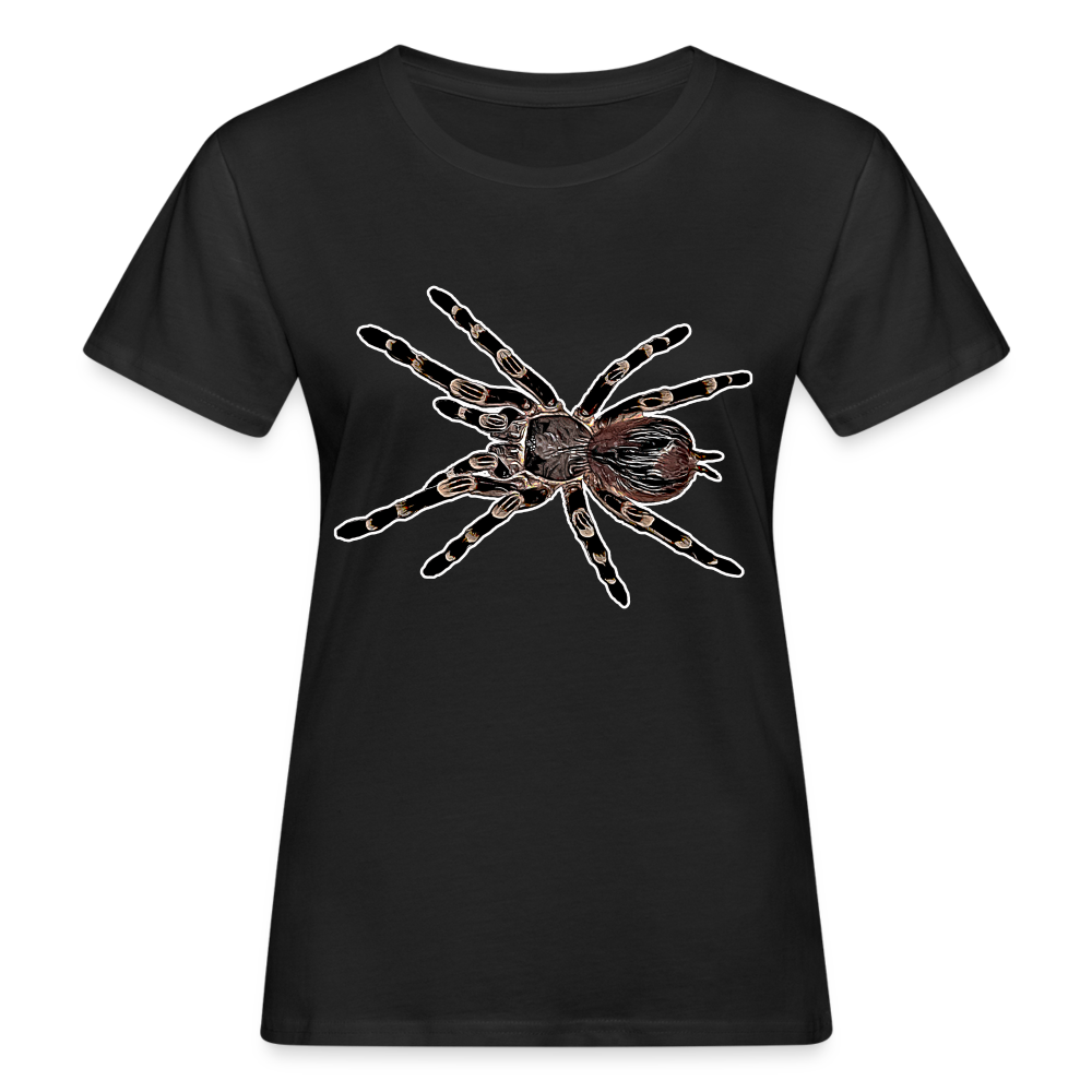 Frauen Bio-T-Shirt Acanthoscurria geniculata - Schwarz