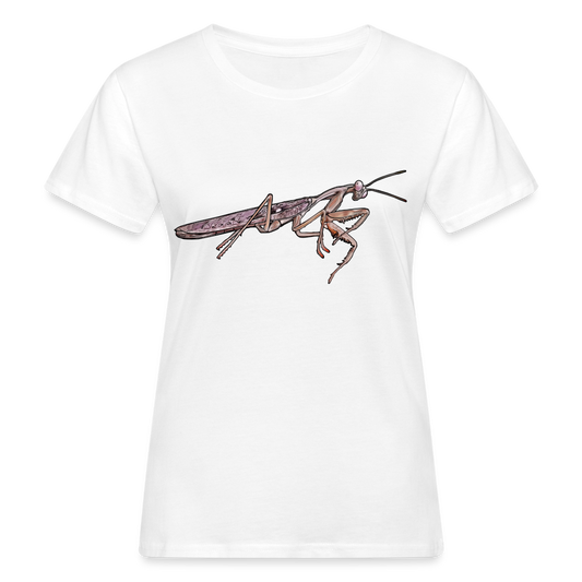 Frauen Bio-T-Shirt Rhombodera kirbyi male - weiß