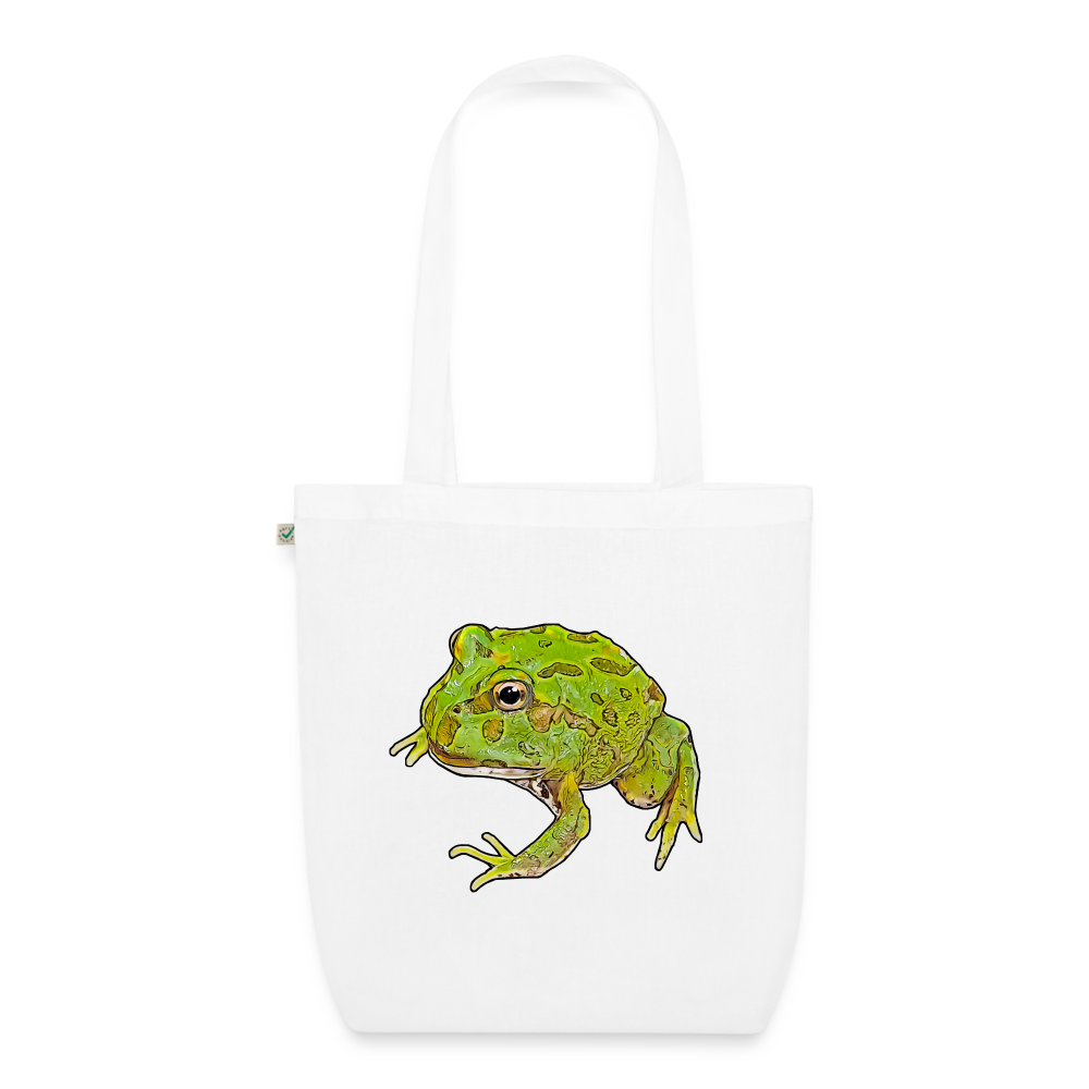 Bio-Stoffbeutel Ceratophrys cranwelli Peppermint Blue - weiß