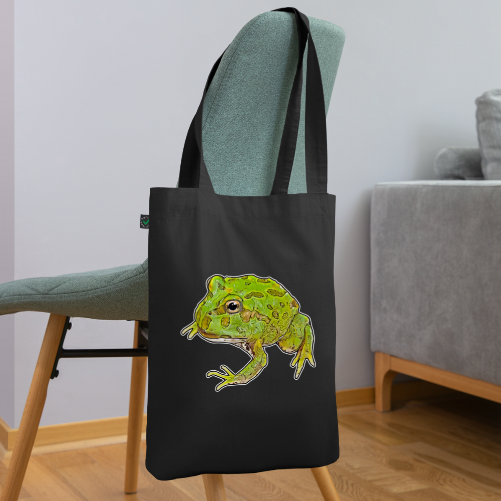 Bio-Stoffbeutel Ceratophrys cranwelli Peppermint Blue - Schwarz