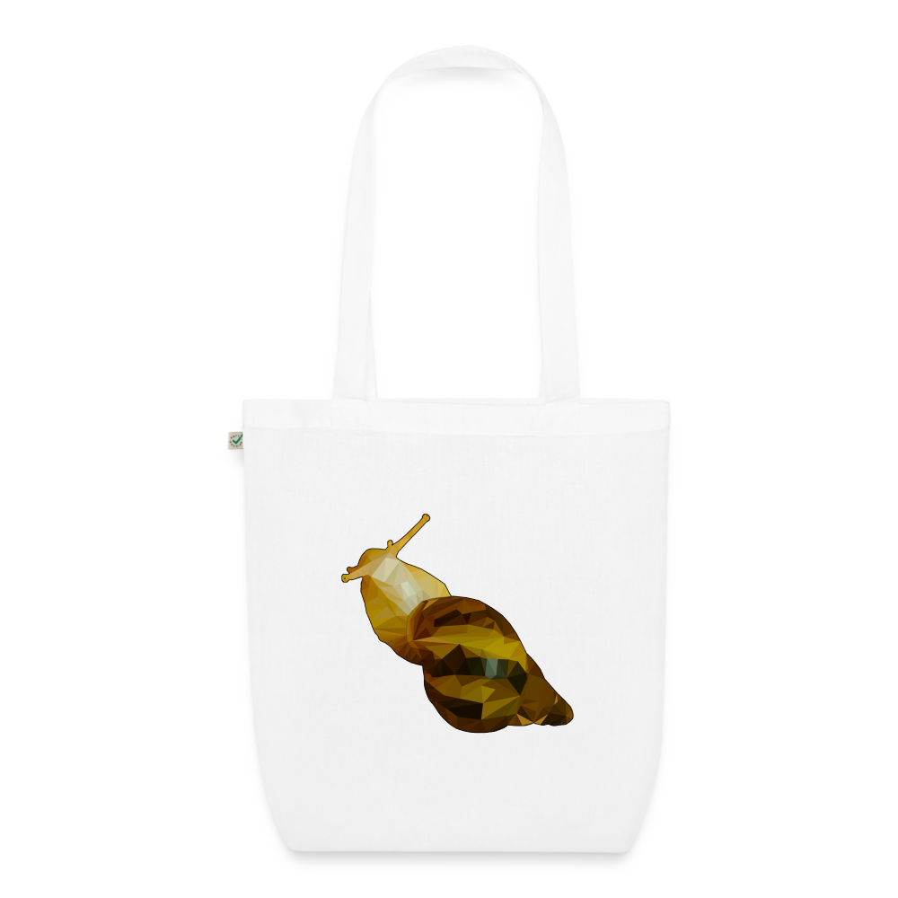 Bio-Stoffbeutel Achatina reticulata Low Poly - weiß