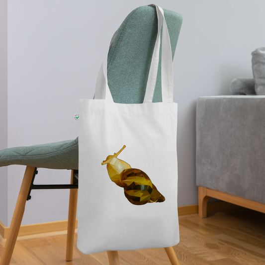 Bio-Stoffbeutel Achatina reticulata Low Poly - weiß