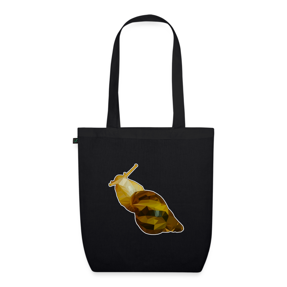 Bio-Stoffbeutel Achatina reticulata Low Poly - Schwarz