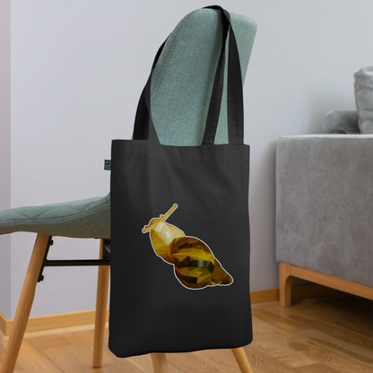 Bio-Stoffbeutel Achatina reticulata Low Poly - Schwarz