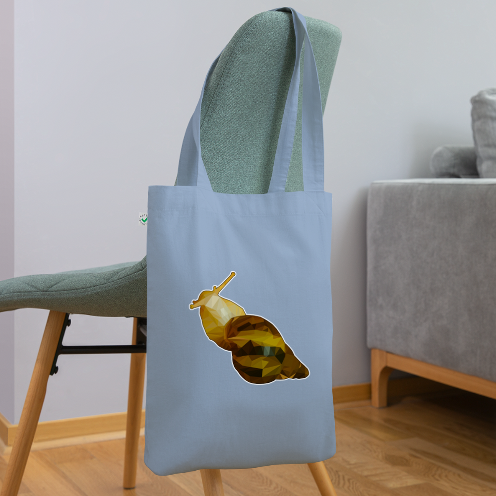 Bio-Stoffbeutel Achatina reticulata Low Poly - Blaugrau