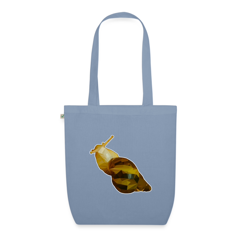 Bio-Stoffbeutel Achatina reticulata Low Poly - Blaugrau