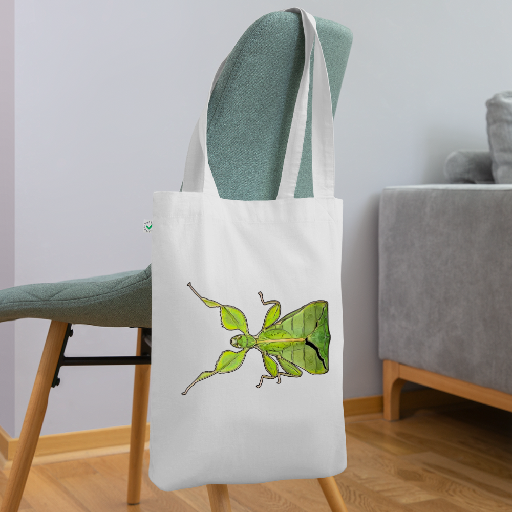 Bio-Stoffbeutel Phyllium philippinicum female - weiß