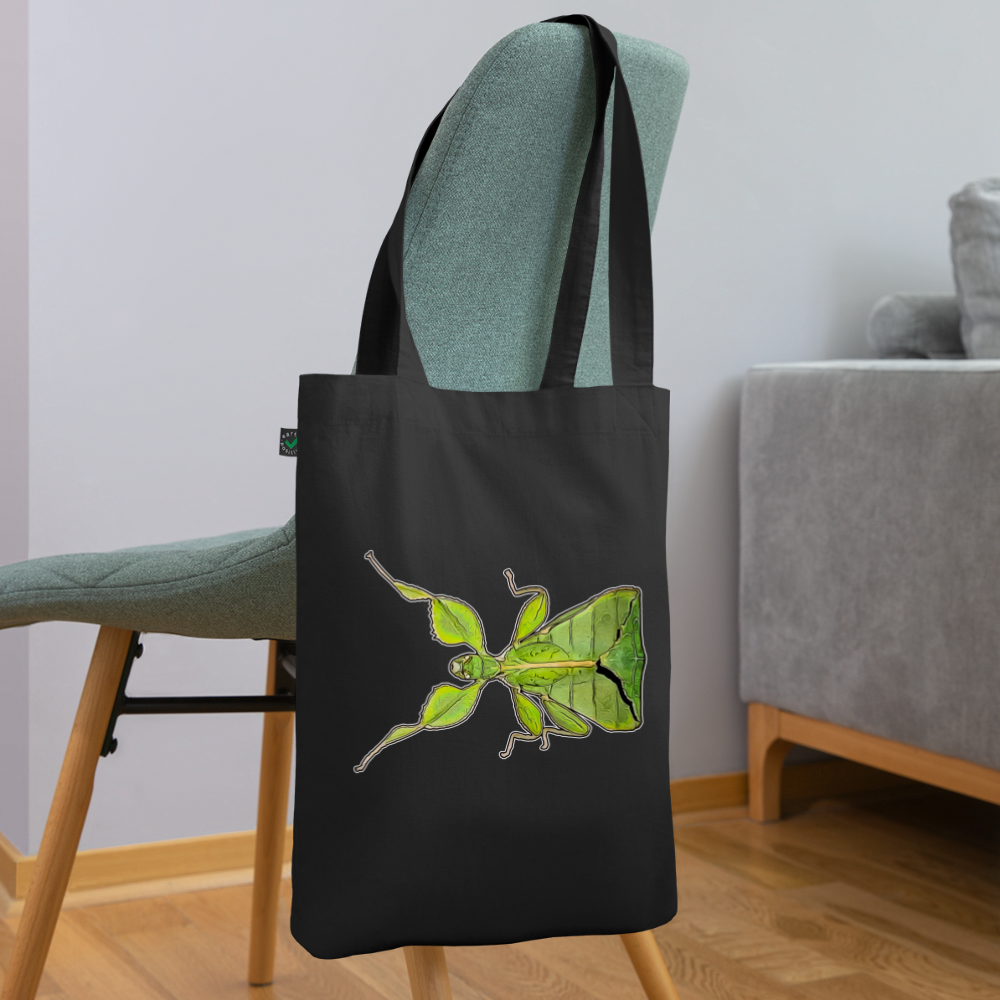 Bio-Stoffbeutel Phyllium philippinicum female - Schwarz