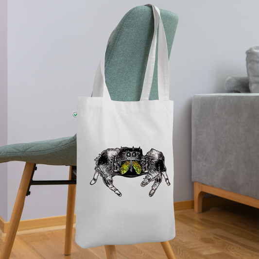 Bio-Stoffbeutel Phidippus regius Rastafari male - weiß