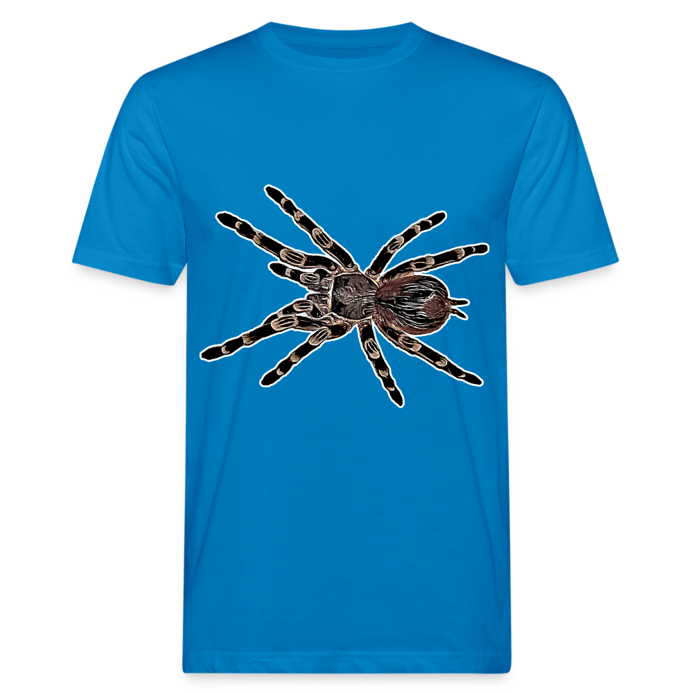 Männer Bio-T-Shirt Acanthoscurria geniculata - Pfauenblau
