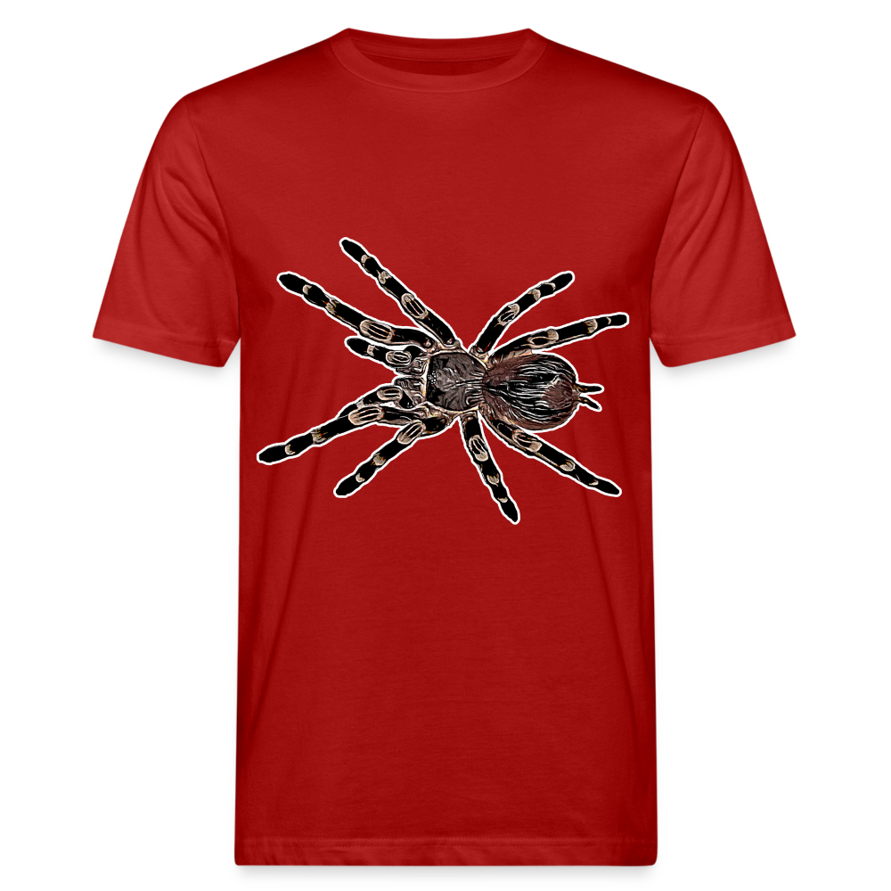 Männer Bio-T-Shirt Acanthoscurria geniculata - Dunkelrot