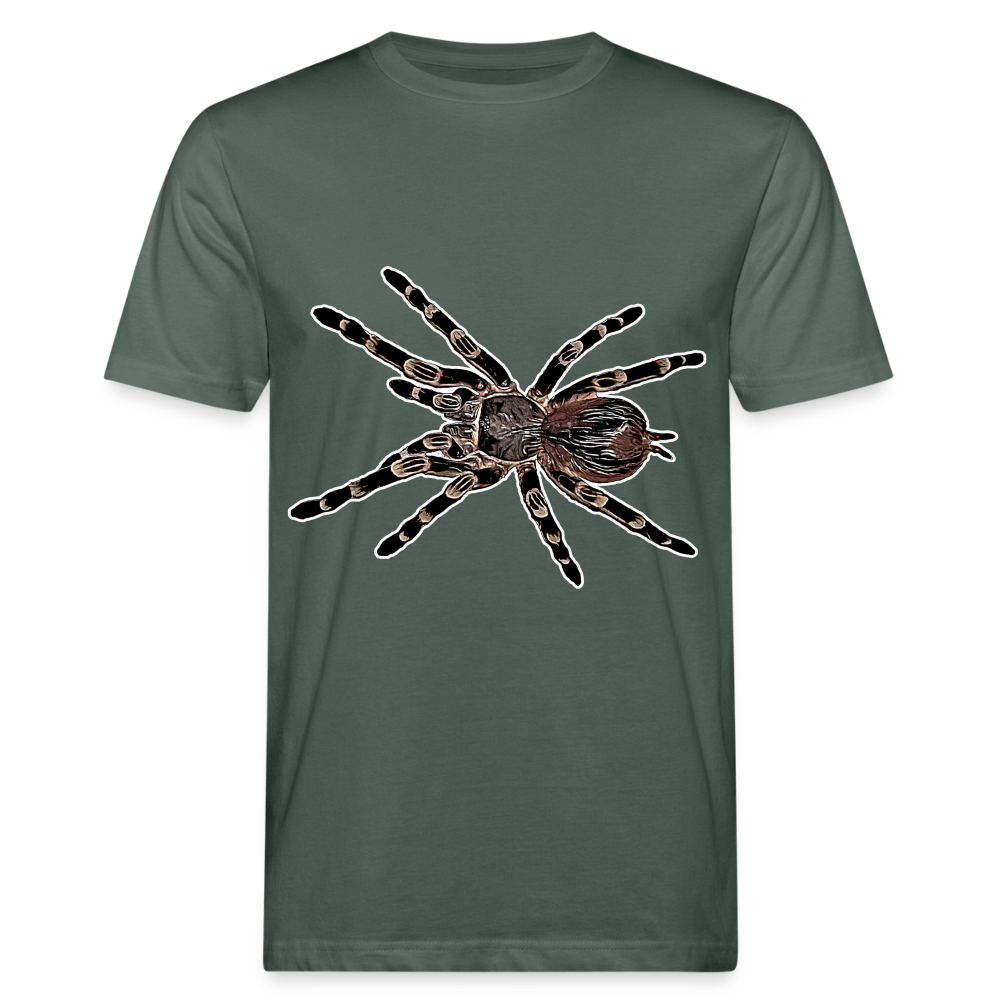 Männer Bio-T-Shirt Acanthoscurria geniculata - Graugrün