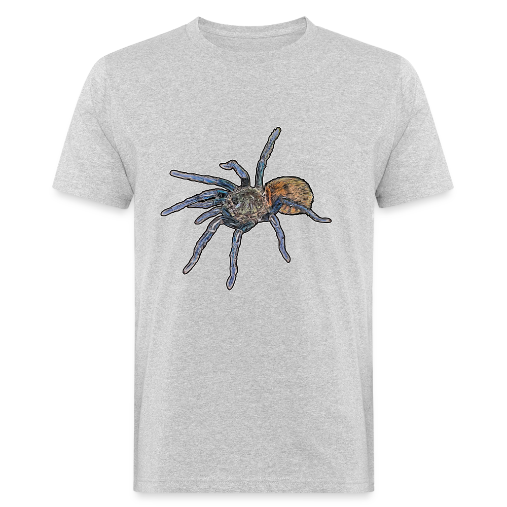 Männer Bio-T-Shirt Chromatopelma cyaneopubescens - Grau meliert