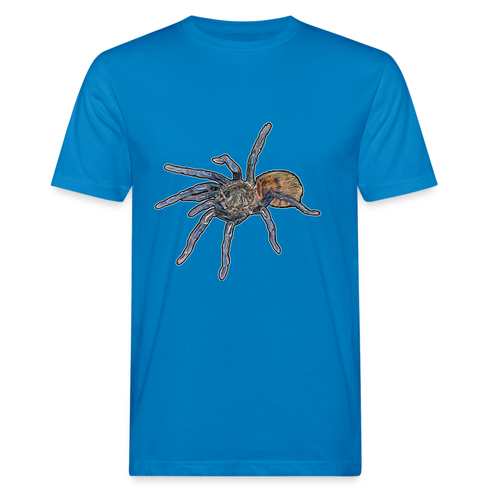 Männer Bio-T-Shirt Chromatopelma cyaneopubescens - Pfauenblau