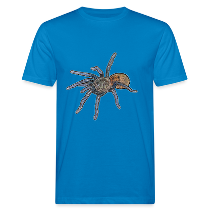 Männer Bio-T-Shirt Chromatopelma cyaneopubescens - Pfauenblau